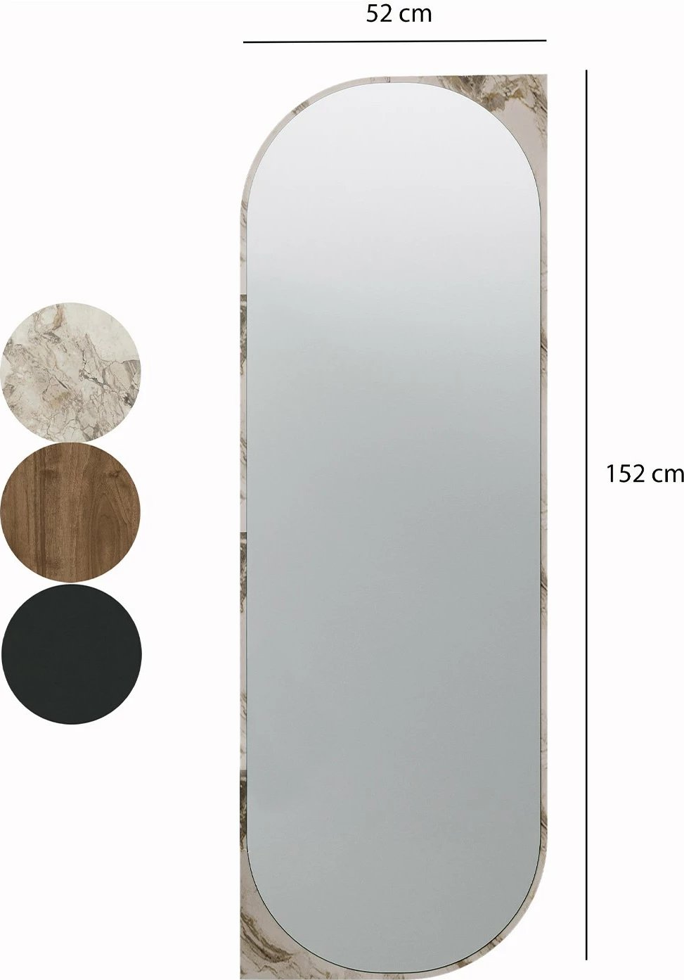 Pasqyrë Skye Decor, ngjyrë mermeri, Livi