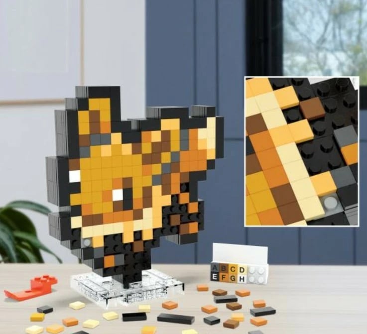 Set ndërtimi Mega Bloks Pokemon Eevee Pixel Art, 323 pjesë