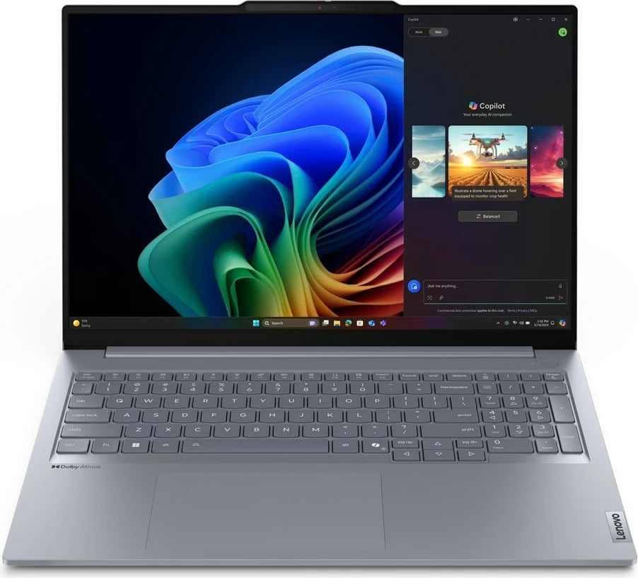 Laptop Lenovo ThinkBook 16 Gen 7, 16", Qualcomm Snapdragon X Plus X1P-42-100, 32GB RAM, 1TB SSD, hiri