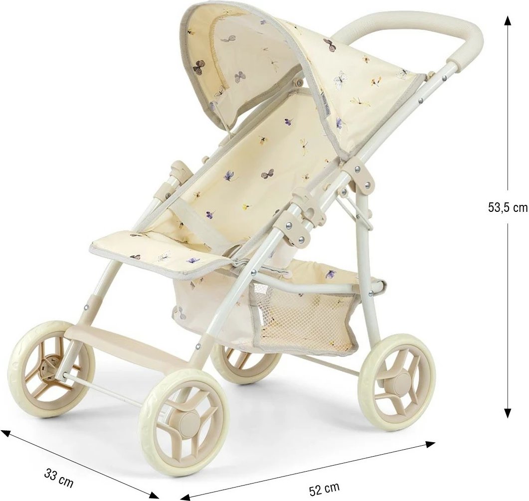 Karrocë lodër për kukulla Milly Mally Natalie Nature, krem, 53.5 cm