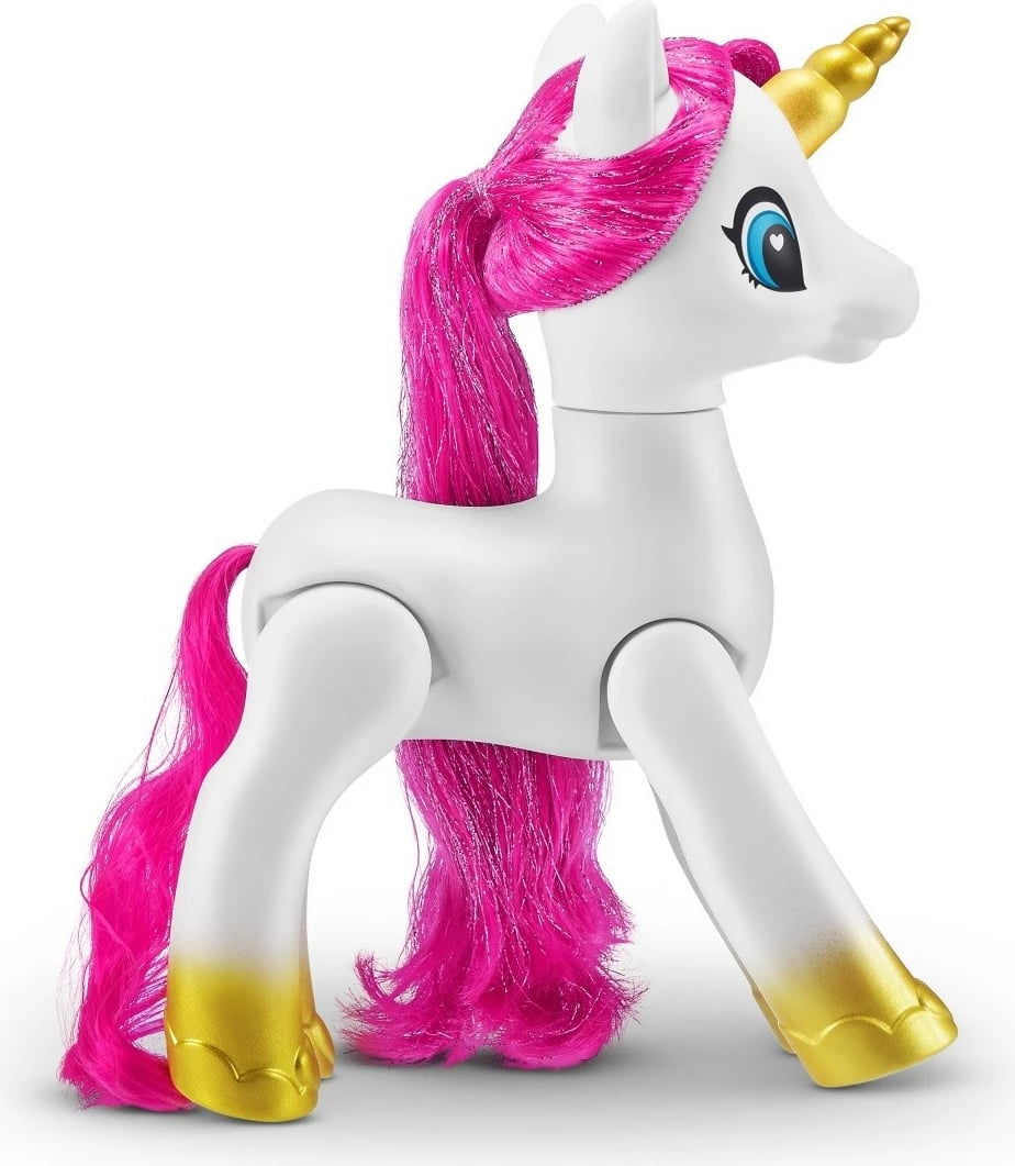 Set figurina unicorn Sparkle Girlz ZURU, 12 copë, plastikë, rozë/vjollcë