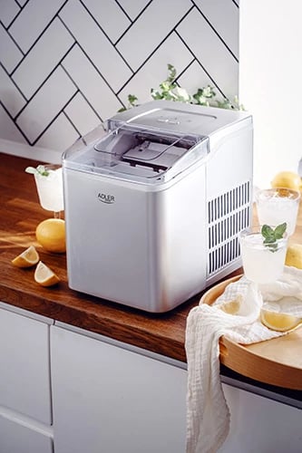 Prodhues akulli Adler AD 8086 12 kg/24h 1.5L pastrim automatik 100 W, argjendtë