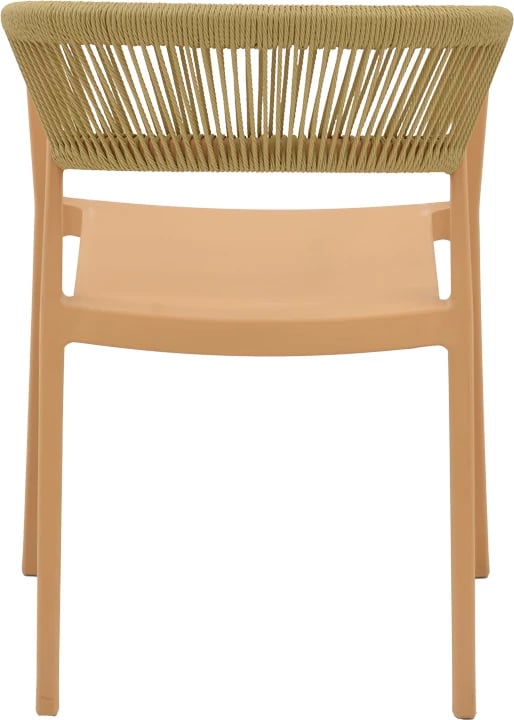 Karrige Sillia, e grumbullueshme, ngjyrë kapuçino me ratan bezhë, 55x52x74.5cm