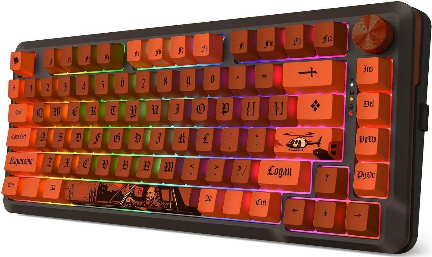 Tastierë mekanike Redragon K4PUC21N0 PRO, 75%, RGB, wireless/wired, Lion Linear, e kuqe