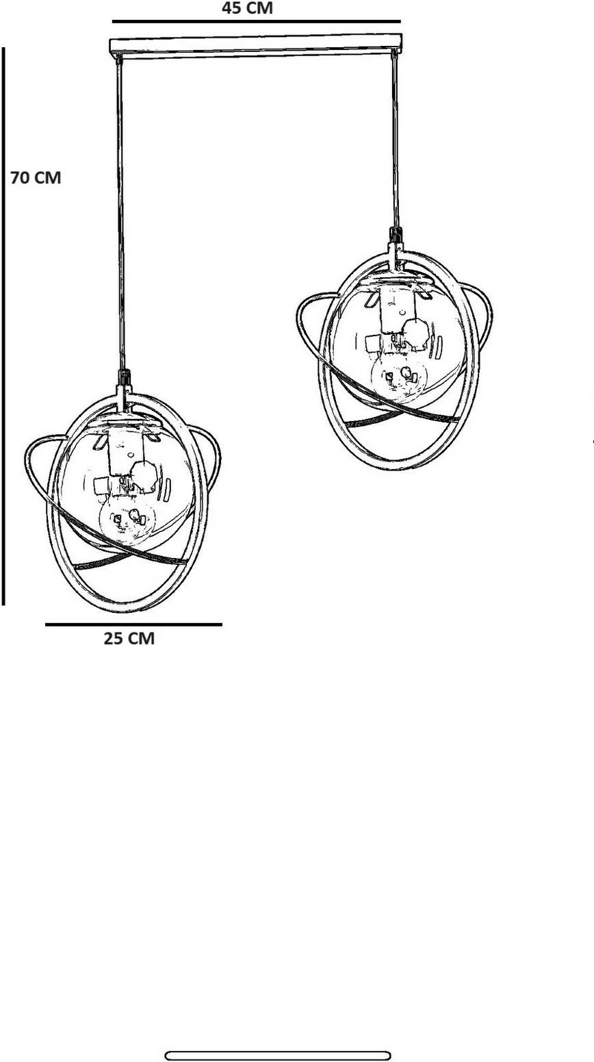 Llambë tavani Opviq, model 8773-5, metal, e zezë dhe e bardhë