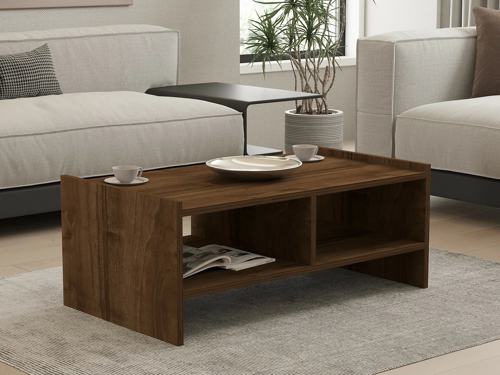 Tavolinë kafeje Hanah Home, Pera, ngjyrë arre