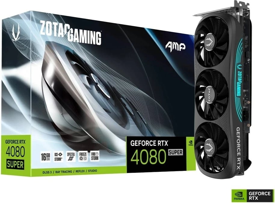 Kartelë grafike ZOTAC GAMING GeF RTX 4080 SUPER AMP 16G, e zezë