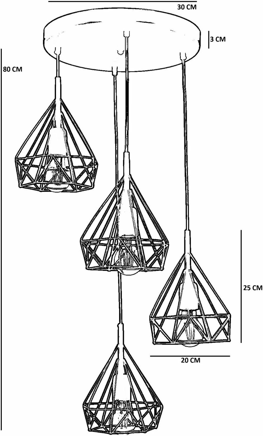 Llambadar Opviq, 9046-4, ngjyrë e zezë