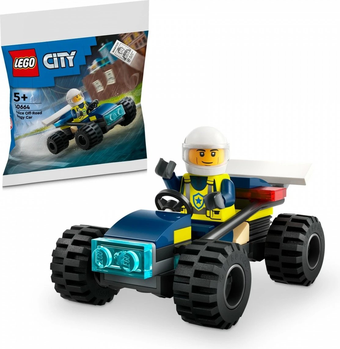 Set lodrash LEGO City 30664 Police Off-Road Rover, 35 pjesë, plastikë