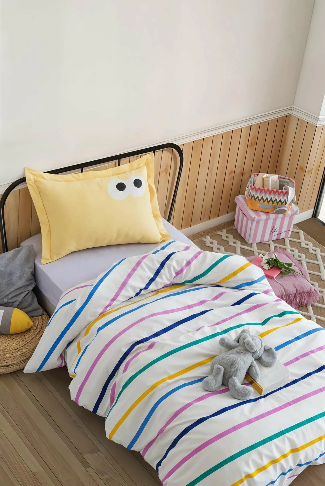 Set jastëkësh Oxford (2 copë), L'essentiel, Funny - e verdhë