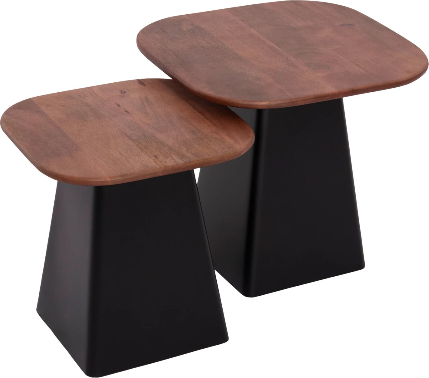 Set tavolina druri VAIOLA FH9998, 40x40 & 50x50 cm. 2 copë, e kaftë/ e zezë