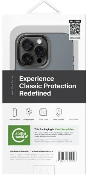 Mbështjellës UNIQ Lyden DS për iPhone 16 Pro 6.3", Magclick, blu e zezë