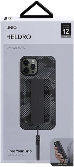 Mbështjellës UNIQ Heldro për iPhone 12 Pro Max, kamuflazh i zi