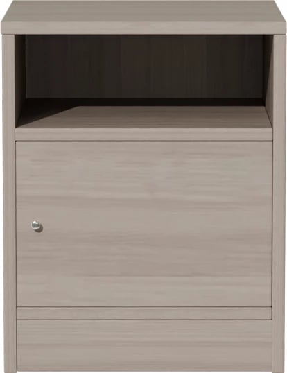 Komodinë anës krevati Foly, dollap ngjyrë lis gri, 40x40x50cm