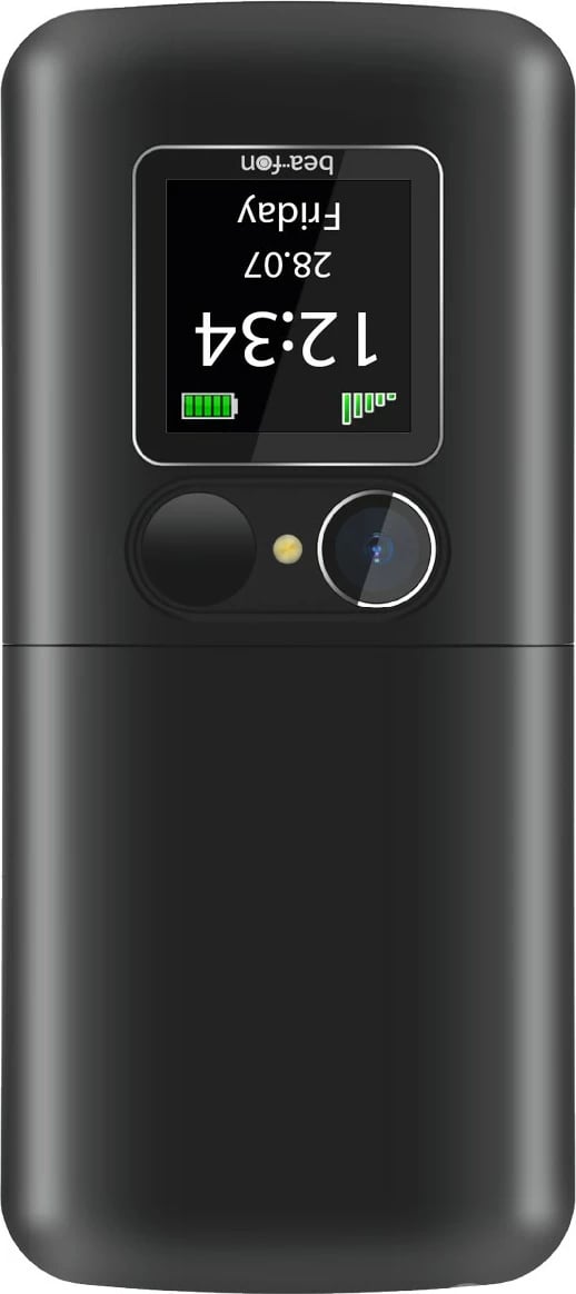 Celular Beafon Fold10, Clamshell, Single SIM, 5.59 cm (2.2"), 1000 mAh, E zezë, Argjend