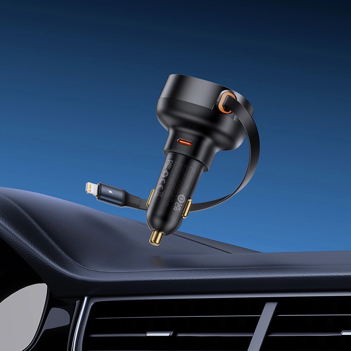 Karikues veture Baseus Enjoyment Pro, C00057803111-00, 60W, USB-C (femër) / Lightning (mashkull), zi