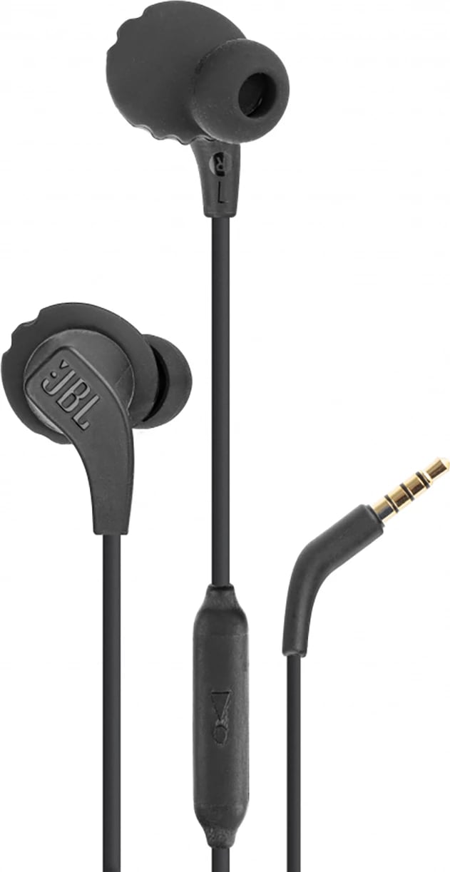 Kufje JBL Endurance Run 2 me tela, rezistente ndaj ujit, me mikrofon, të zeza