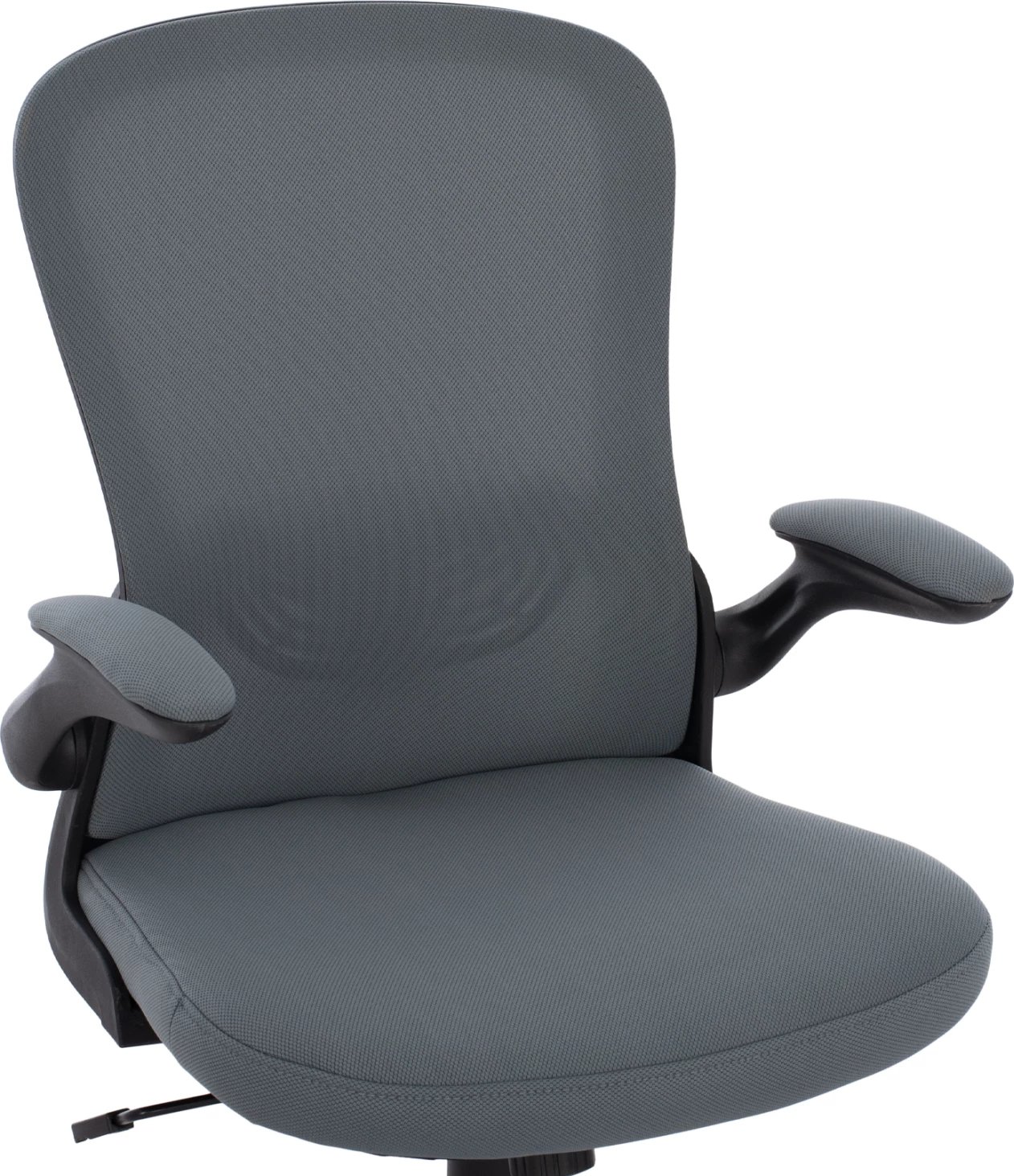 Karrige zyre FH1, kornizë e zezë, pëlhurë rrjetë gri, 60x56x105