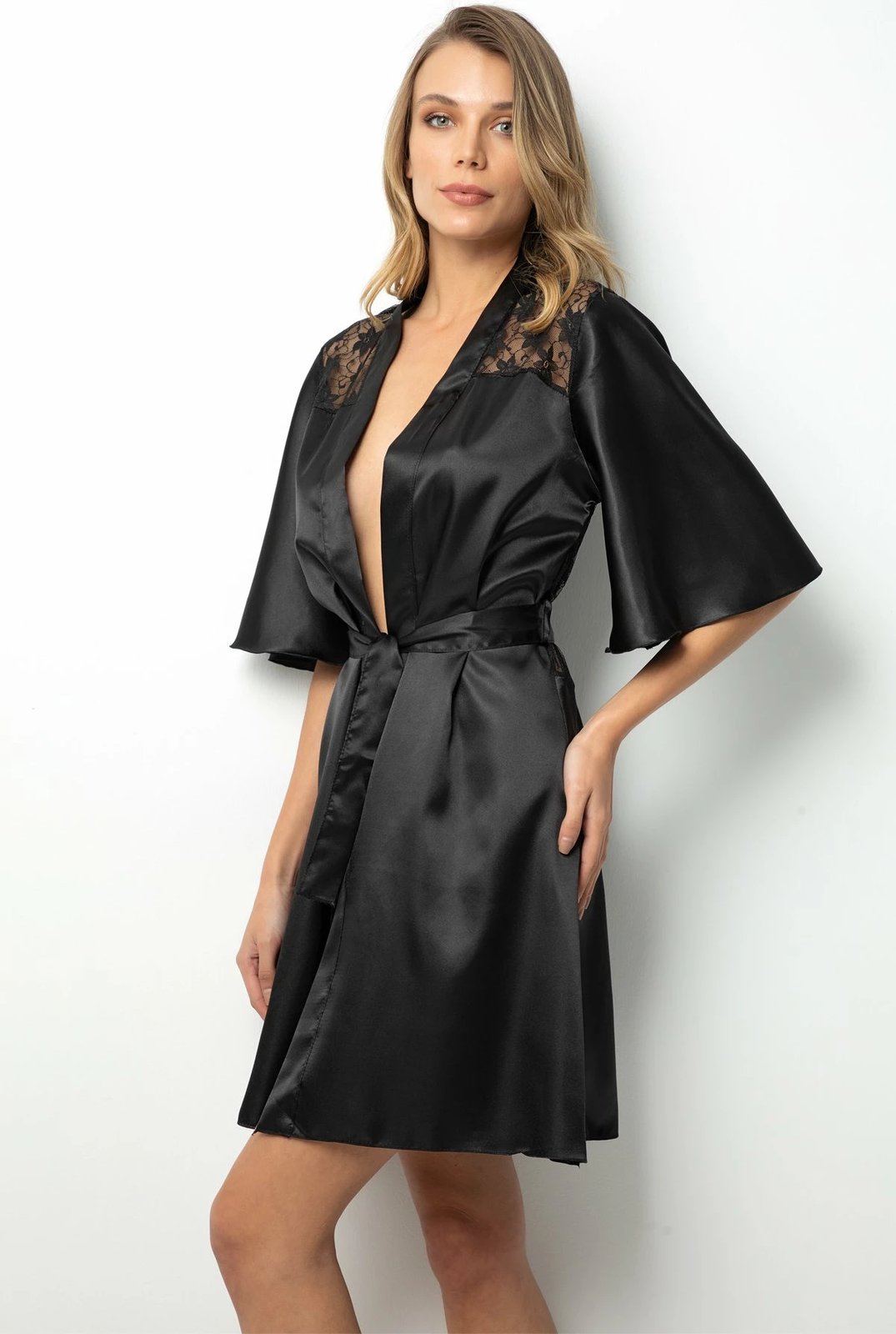 Rrobë mëngjesi Jumeon, e zezë, 002-000914