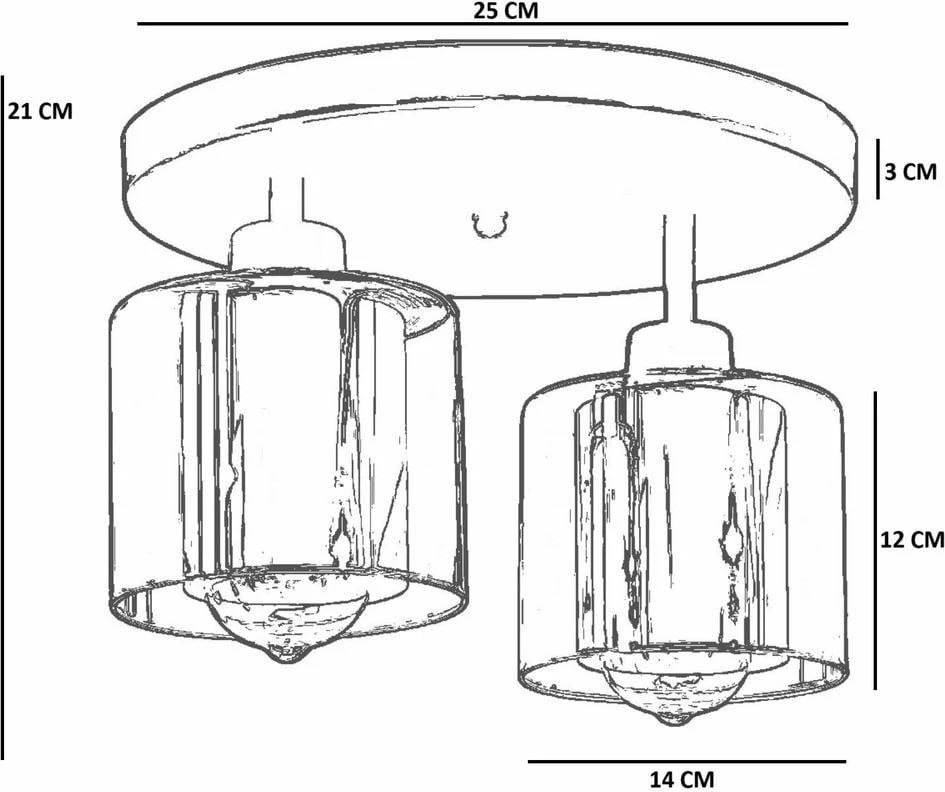 Llambë tavani Opviq, ngjyrë mjaltë e zezë, 9017-2
