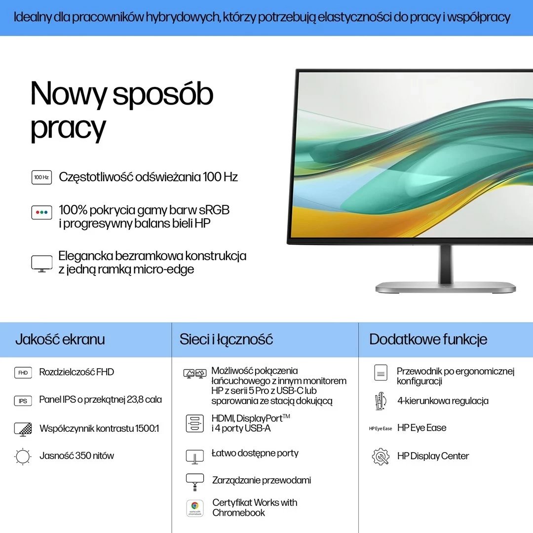 Monitor HP Series 5 Pro 23.8 inç, FHD, 524pf