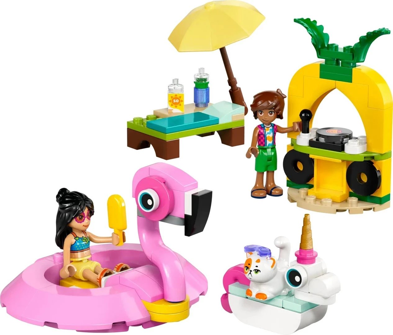 Set lodrash LEGO Friends 42658 Unicorn & Flamingo Pool Party, 99 pjesë Set lodrash LEGO Friends 42658 Unicorn & Flamingo Pool Party, 99 pjesë