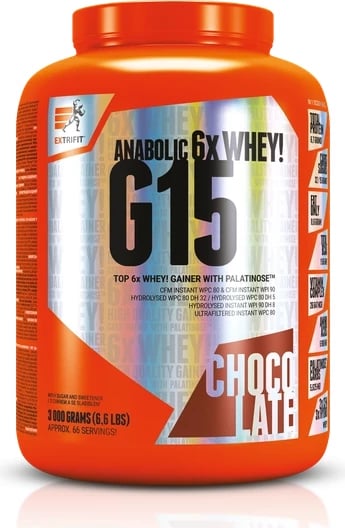 Proteinë për shtim peshe Extrifit Anabolic G15 Mass, Choco Choco, 66 servime, 3kg
