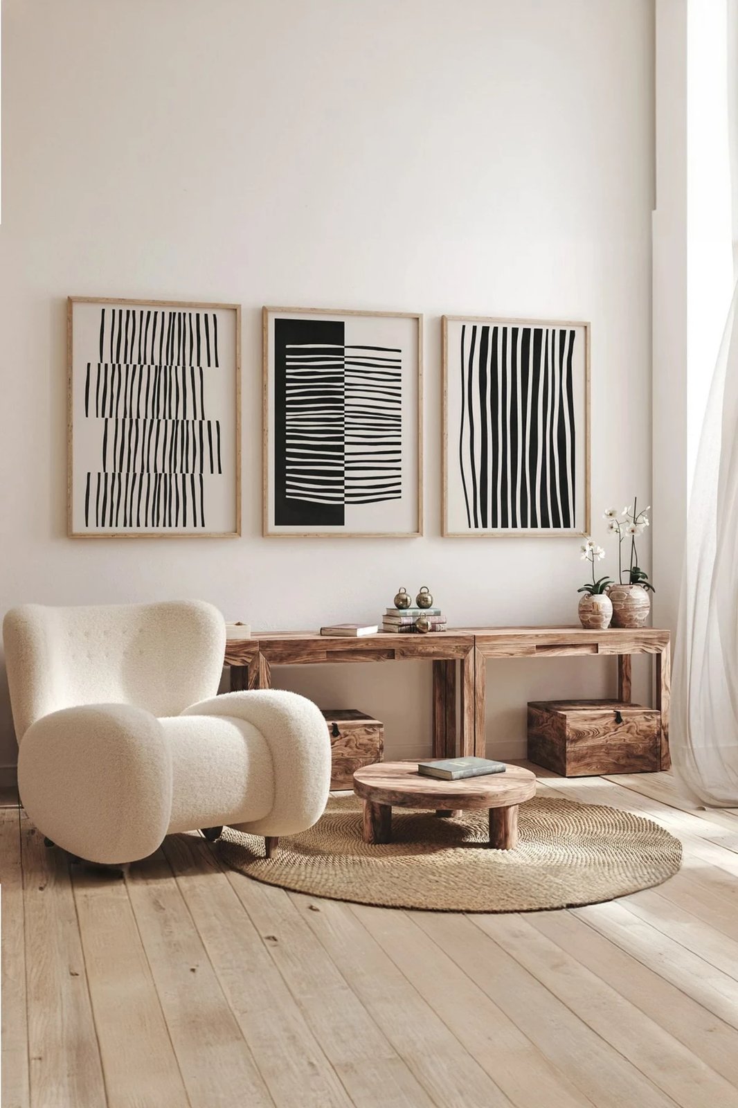 Piktura dekorative me kornizë (3 copë), Wallity, 3Dartsohoset78