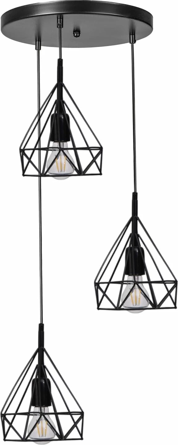 Llambë tavani Opviq, e zezë, 3 vende, 9046-3