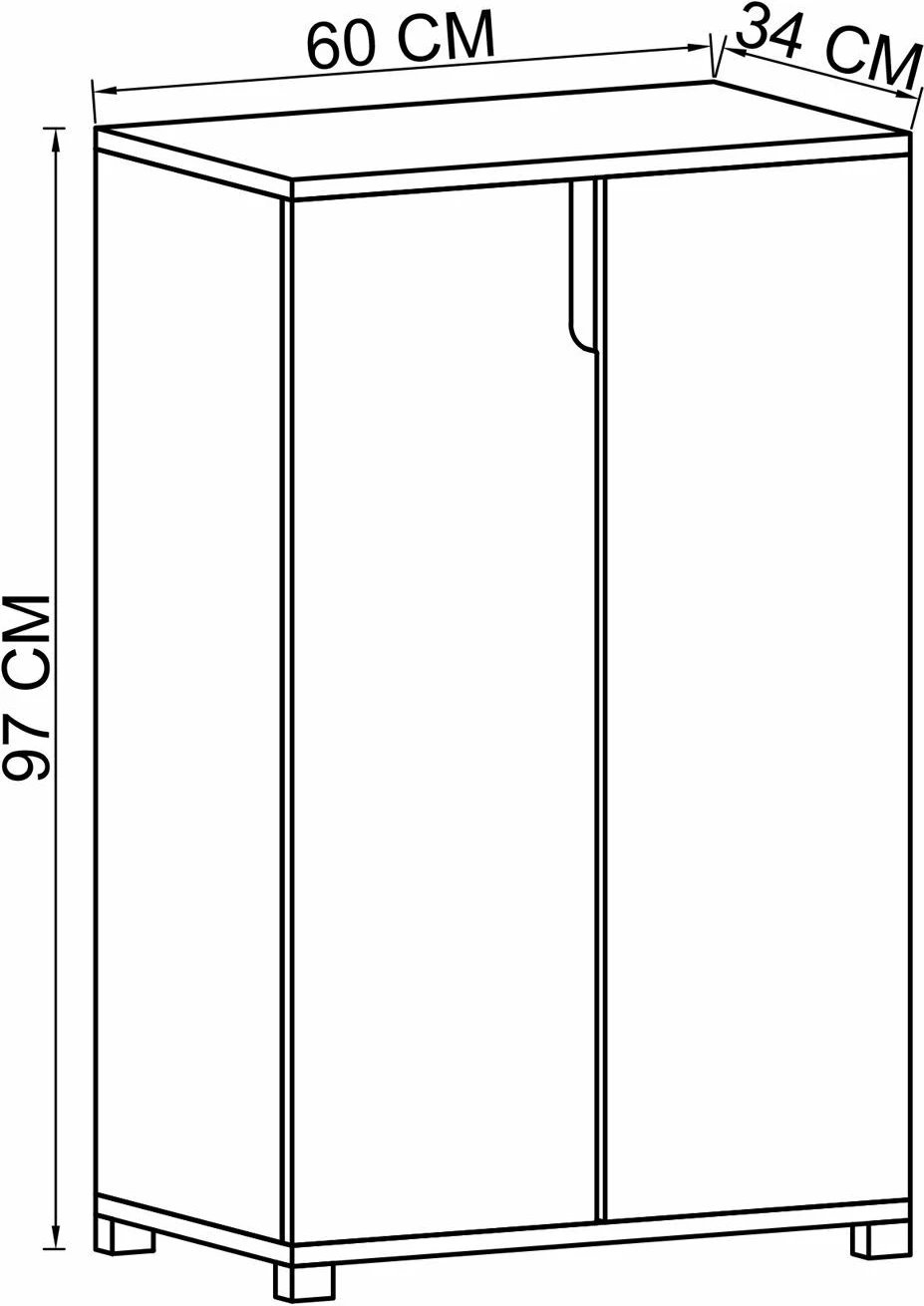 Dollap këpucësh Skye Decor, venedik - lis safir, bardhë