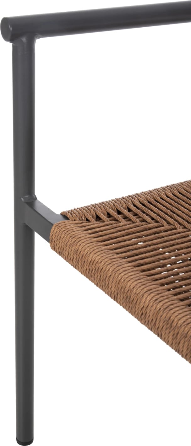 Karrige alumini STER FH5786.12, ngjyrë antracit, ratan sintetik, 55,5x53x78H cm