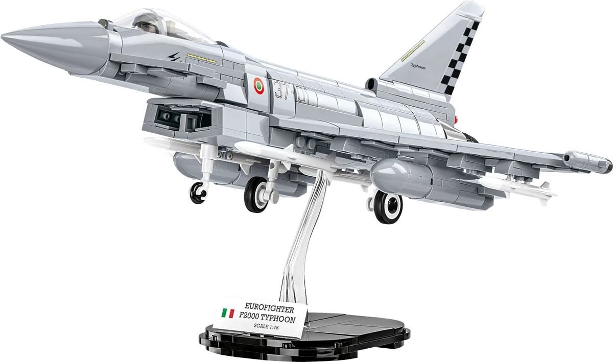 Set blloqesh ndërtimi, Cobi, Eurofighter F2000 Typhoon 5849, 642 copa, shkallë 1:48, seri Armed Forces, plastikë, gri