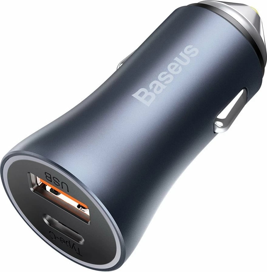 Karikues veture Baseus Golden Contactor Pro CCJD-0G, 40W, 2 porta USB/USB-C, Gri