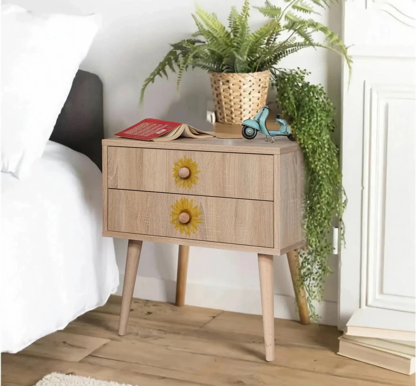 Komodinë nate Skye Decor, City Two Seed, shumëngjyrëshe