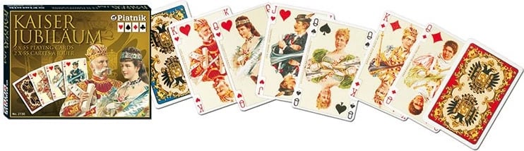 Letra loje Piatnik Imperial Kaiser, 2 kuverta, 55 letra secila, në kuti elegante