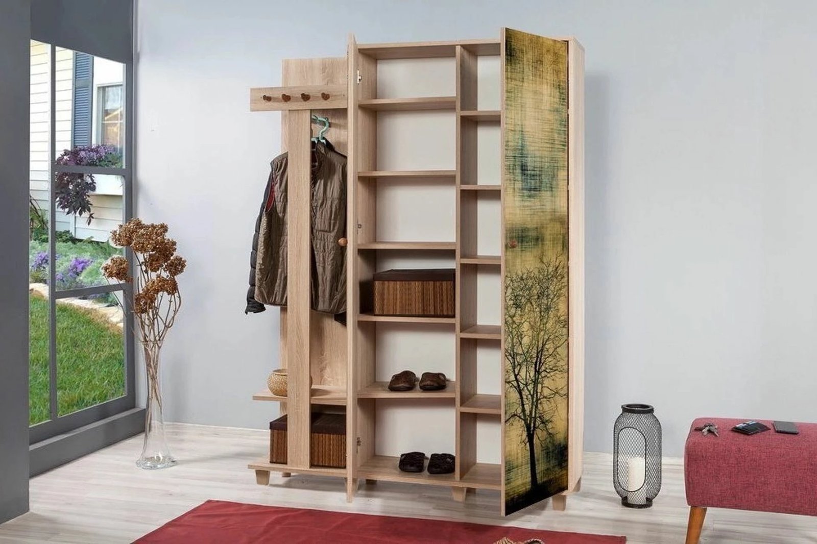 Stendë korridori Garmanto, ngjyrë lisi sonoma, 135-729