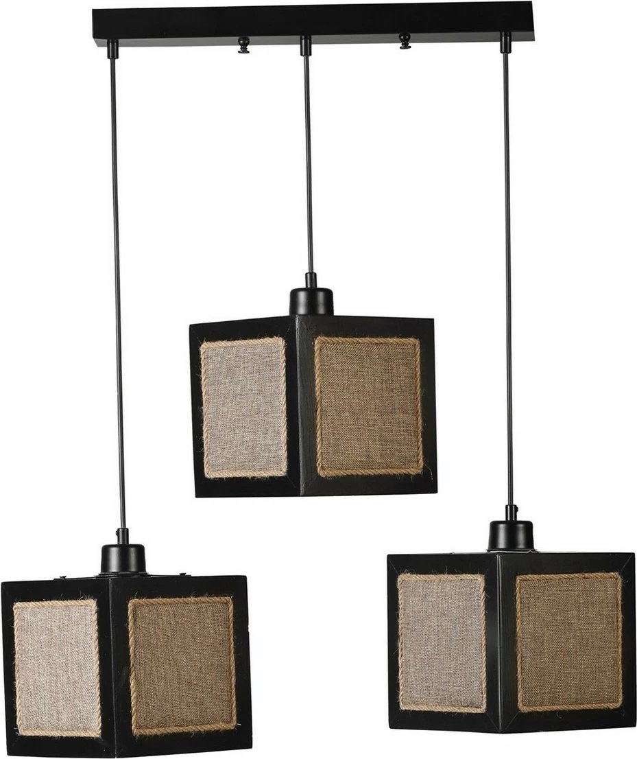 Llambë tavani Opviq, 8703-5, dru bredhi, e zezë dhe ratan