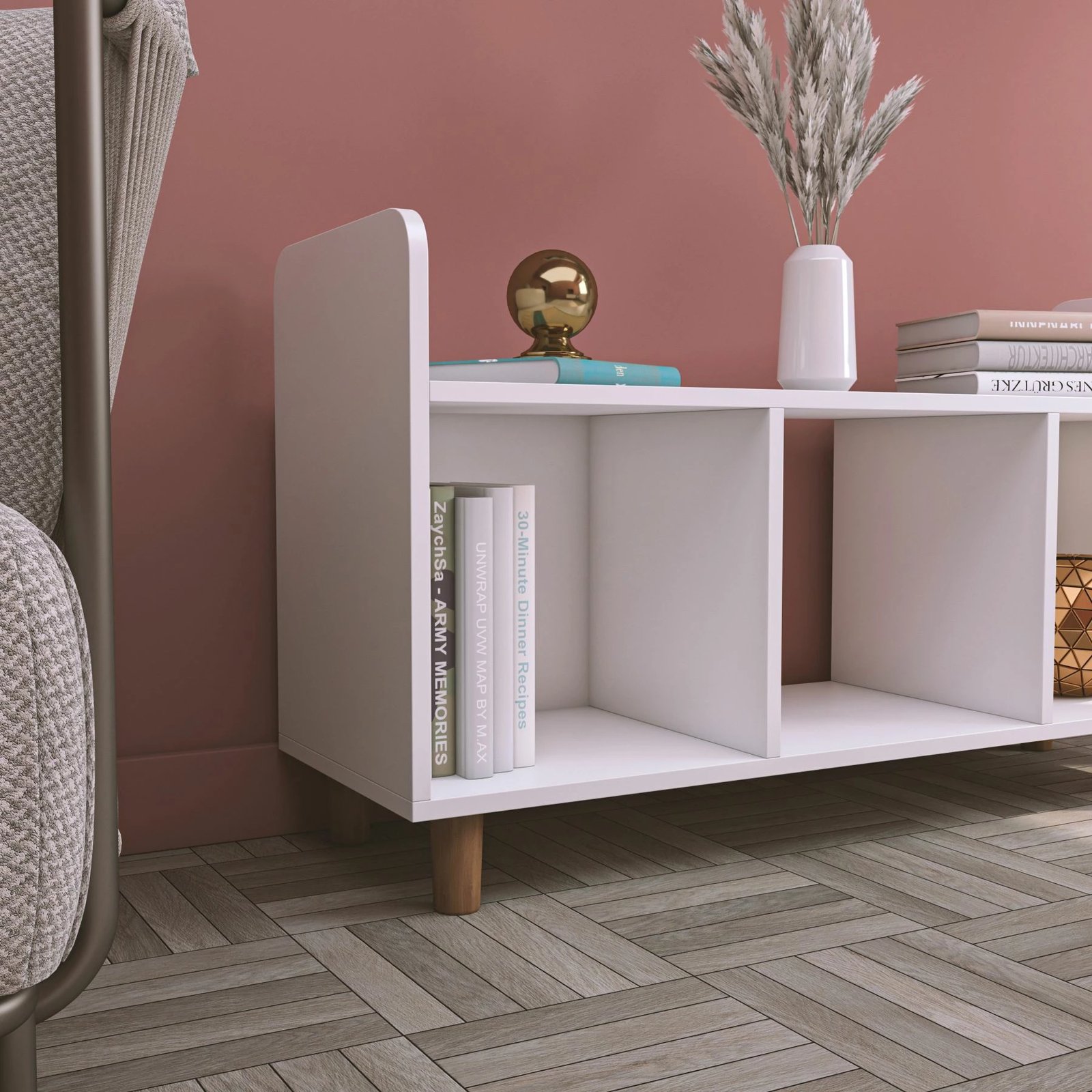 Komodë TV Hanah Home, Saka-1, e bardhë