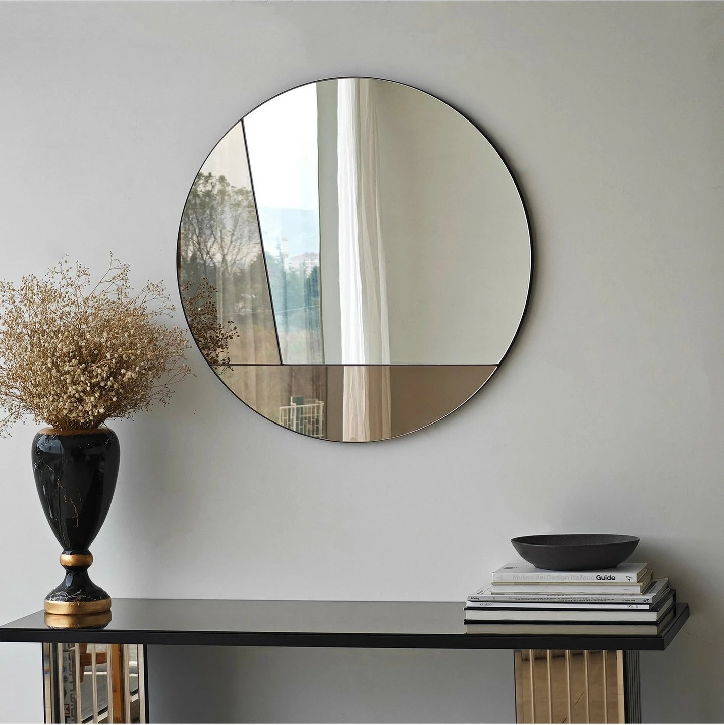 Pasqyrë dekorative Skye Decor, bronzi, Cicero, 60x60cm