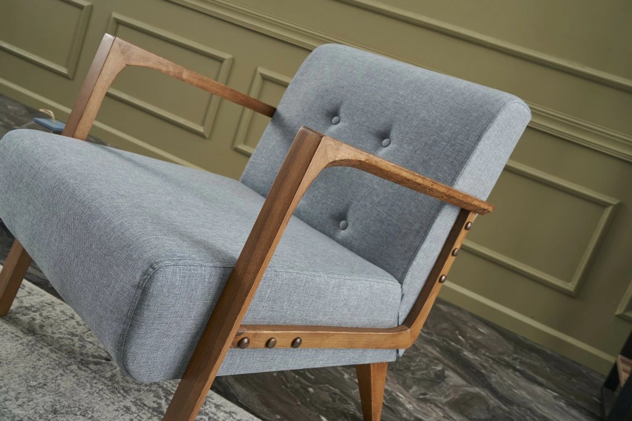 Karrige Wing, Atelier del Sofa, ngjyrë kaltër e çelët