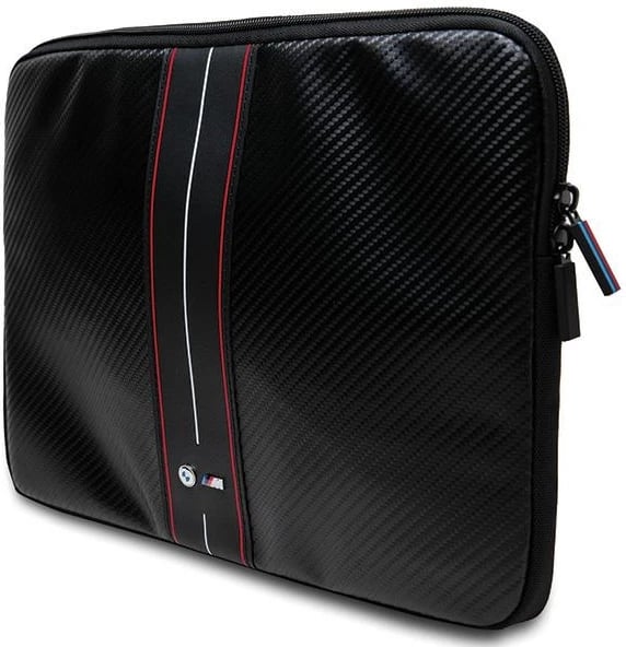 Mbështjellës BMW Carbon Red Stripe për laptop 16 inç, i zi