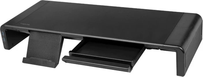 Tavolinë për Laptop/Monitor LogiLink BP0141, me 2x USB3.0 dhe 1x USB-C, e zezë