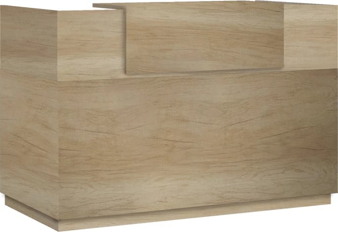 Banak recepsioni Lotus, ngjyrë natyrale, 180x70x110cm