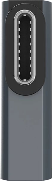 Adapter USB-C mashkull në USB-C femër këndor anësor, Wozinsky WPKB-01, 40Gb/s, 240W PD3.1, 8K 60Hz, OTG, gri