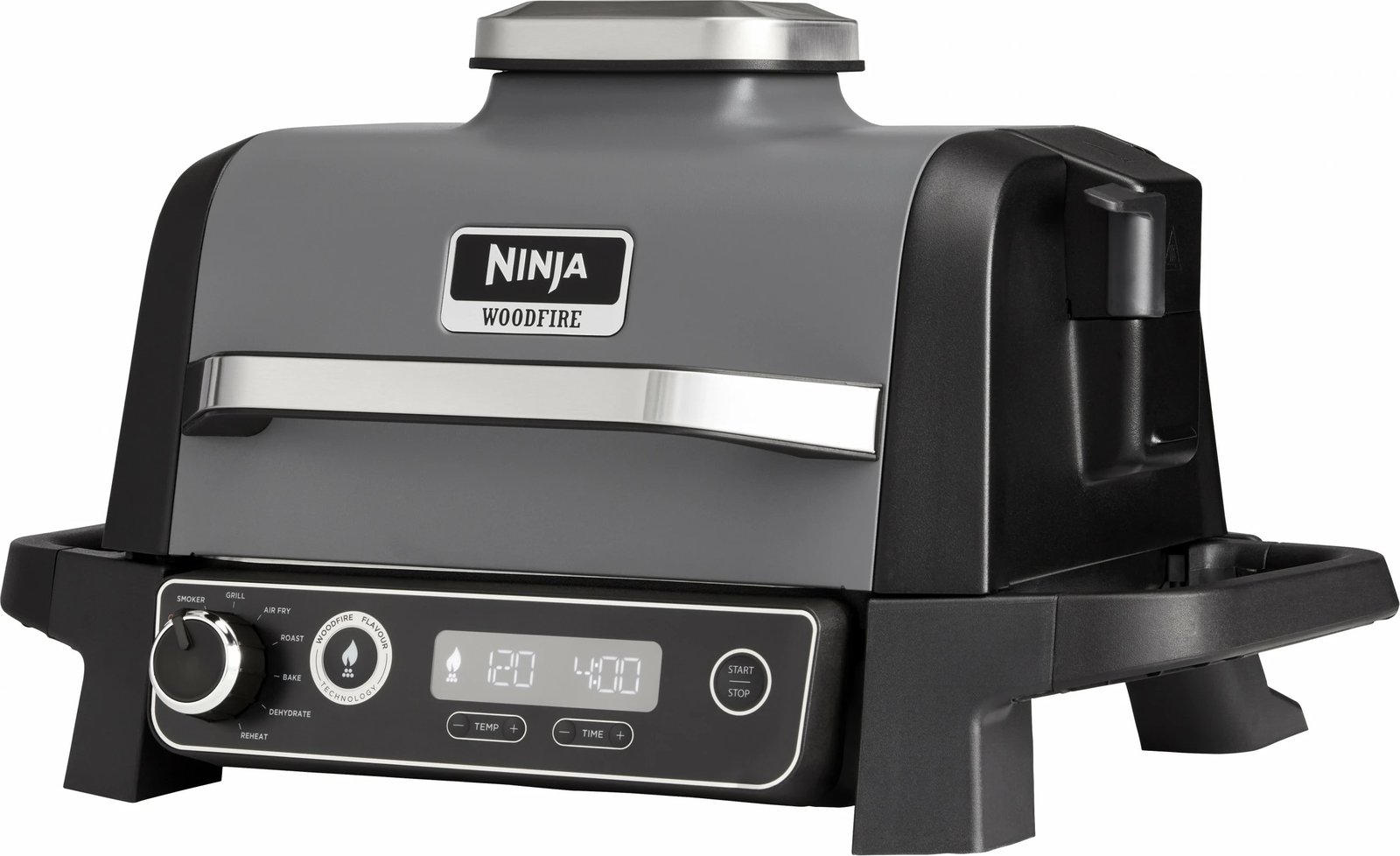Grill Ninja Woodfire, Metal, 1 zonë, 260°C, i zi