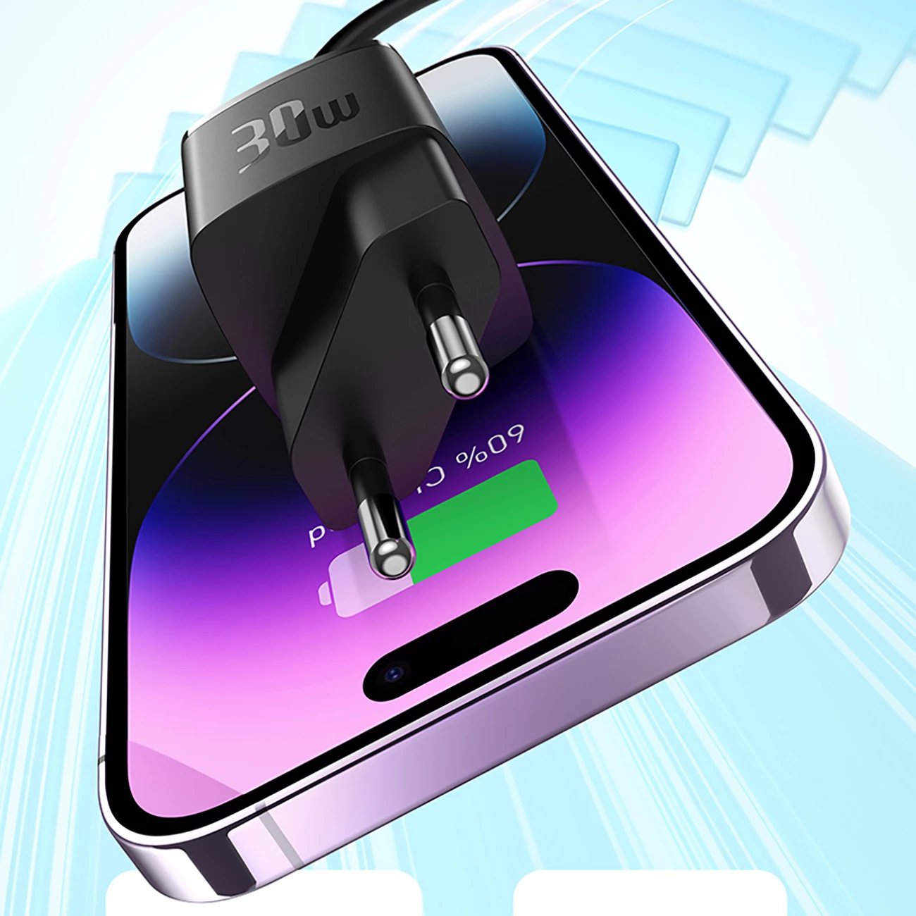 Karikues muri Baseus Cube Pro 30W, USB-C, i zi