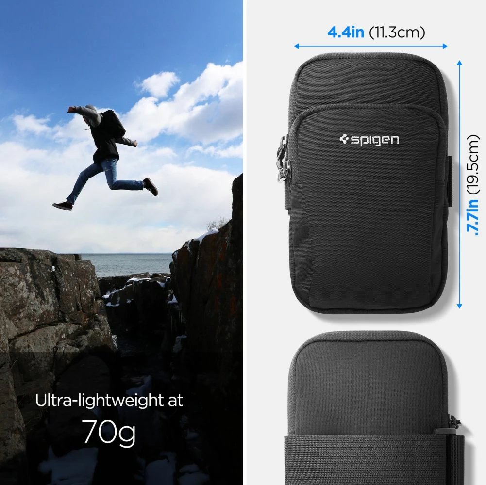 Mbështjellës krahu Spigen Dynamic Shield A702 për celular, i zi Mbështjellës krahu Spigen Dynamic Shield A702 për celular, i zi
