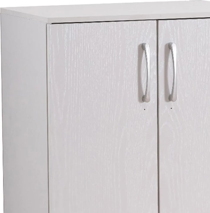 Dollap këpucësh Shordo, ngjyrë e bardhë-lisi, 60x40.5x80cm