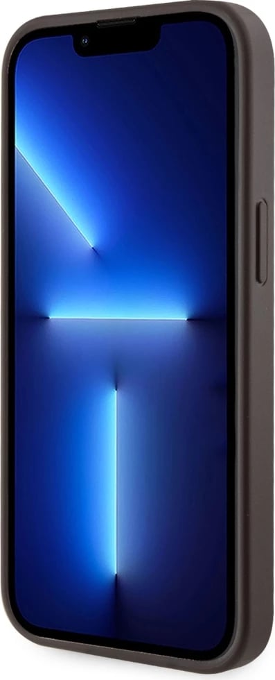 Mbështjellës Guess 4G Stripes me portofol MagSafe për iPhone 15, Kafe