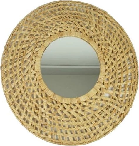 Pasqyrë e rrumbullakët NEXT Ø50cm, metal, rattan, ngjyrë natyrale